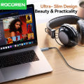 Rocoren External USB Sound Card To 3.5mm Mic Headphone Jack Stereo Headset Audio Microphone Adapter Speaker Interface For Laptop. 