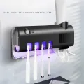 Toothbrush and Towel Disinfection Two in One Shelf Wall Mounted Intelligent Light Filled Ultraviolet Sterilization Sterilizer. 