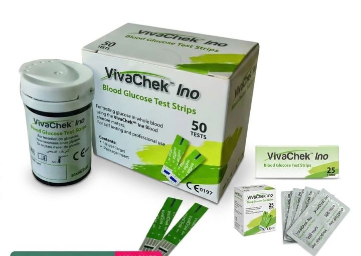 VivaChek Ino Blood Glucose Test Strips - 25/50/ Pcs Pack