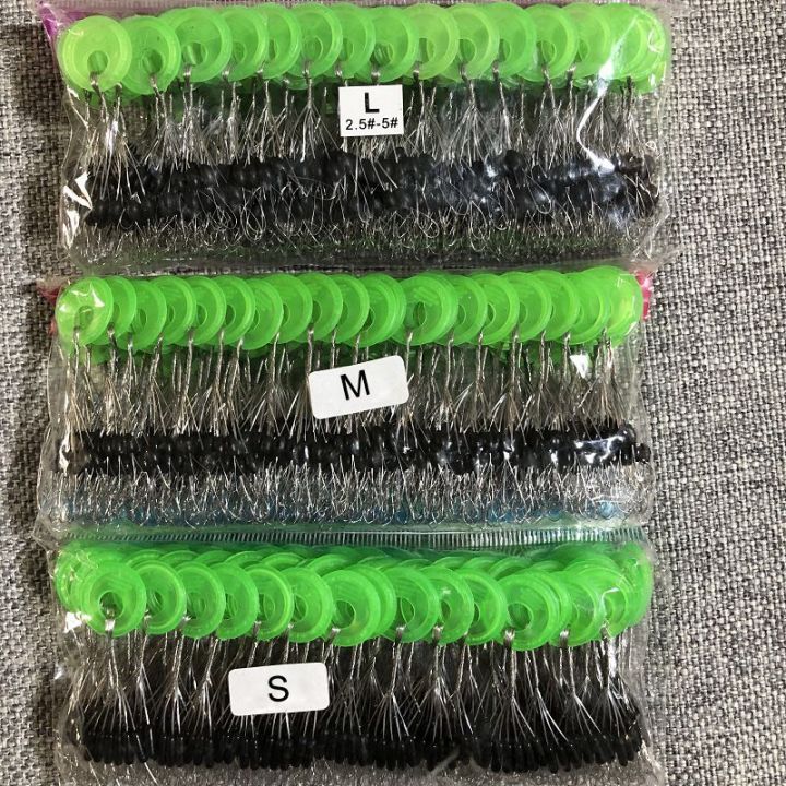 600 Pcs 100 Groups/Set Fishing Bobber Stopper Black  Beads Stopper Fishing Float Beans Space