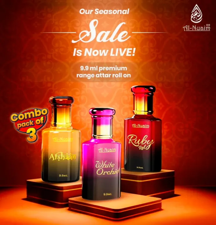 🔥 COMBO PACK OF 3 – AL NUAIM AFSHAAN ATTAR + RUBY RED ATTAR + WHITE ...