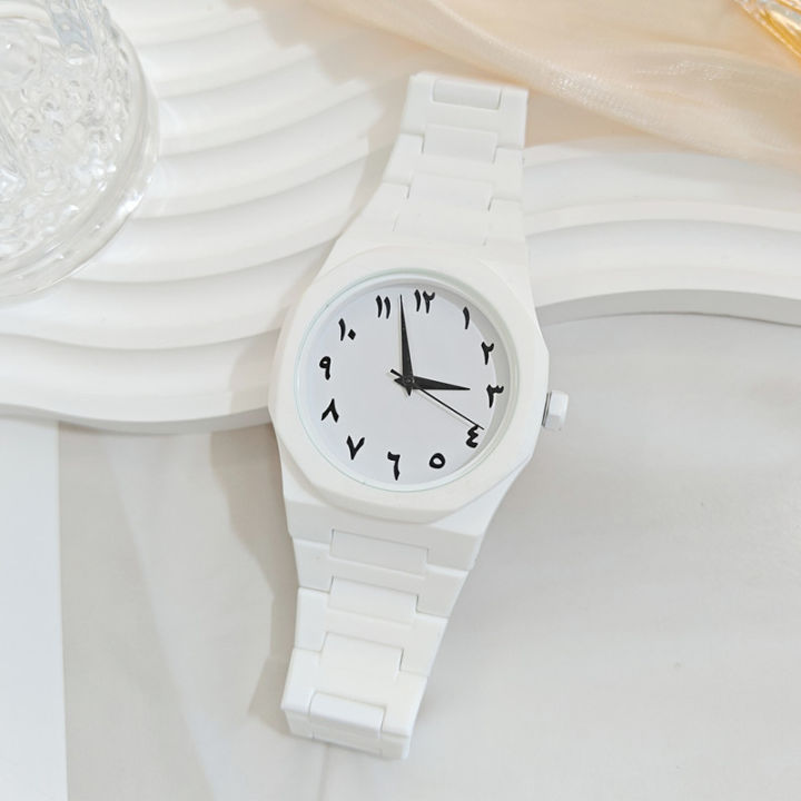 Minimal NEW White Arabic Aura  Numeral Watch for Men & Women – Unisex Stylish Analog Quartz Watch | Premium Matte Design
. ALL IMPORTED ALMUNIUM VERSION , NO MORE PLASTIC
