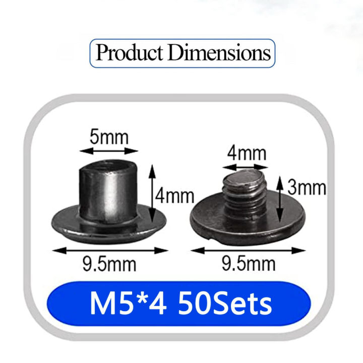 50/100/150Sets%20Screws%20M5%20*%204%20Rivet%20Headbands%20Chicago%20Screws%20DIY%20Wallet%20Fasteners%20Luggage%20Leather%20Craft%20Clothing%20-%20Image%202