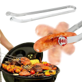 Nonstick Stainless Steel Sausage Turning Tongs Long Handle BBQ Tongs Professional Kitchen Tool for Grilling Barbecue Utensils. 