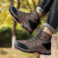 Autumn New High Top Sneaker Men Winter Outdoor Work Boots Anti slip Wear resistant Mountaineering Large size Hiking Footwear. 