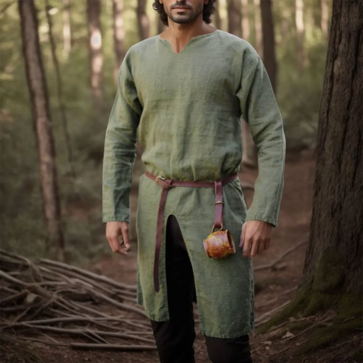 Medieval%20Renaissance%20Retro%20Linen%20Shirt%20Tops%20Tunic%20Male%20Long%20Robes%20Dress%20Vintage%20Jackets%20Knight%20Vikings%20Pirate%20Cosplay%20Costumes%20-%20Image%202