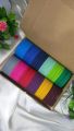 Multicolor Metal Velvet Bangles 1Box/ 12 Dozen. 