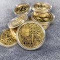 Gold Plated Bitcoin Coin – Antique Style Decorative Collectible Gift.