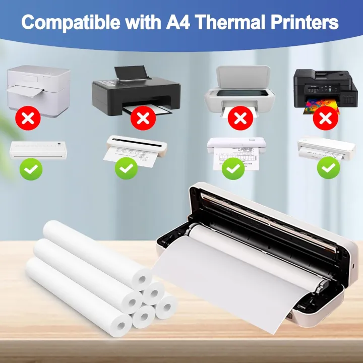1/3/5/10%20Rolls%20A4%20Thermal%20Paper%20Printing%20Paper%20210x30mm%20Suitable%20For%20A4%20Wireless%20Bluetooth%20Thermal%20Printer%20Fax%20Machine%20Paper%20-%20Image%203