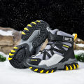 Winter Fashion High-top Sneakers for Children Warm Plush Snow Boots Child Waterproof Sneakers Boys Non-Slip Outdoor Boots 30-39. 