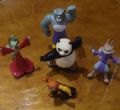 SET OF 5 KUNGFU PANDA ACTION FIGURES ( KUNGFU PO , 1 ZHEN , 1 TIGRESS, 1 .MASTER CHAMELEON, 1 TAI LUNG ACTION FIGURES. 