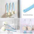 2 In 1 Shower Body Brush With Loofah Sponge And Bristles Back Scrubber. 