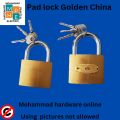 Premium Golden Padlock – 2-Inch & 2.5-Inch TRI Circle Lock for Motorbikes, Shop Shutters & Gates". 
