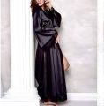 Beautiful Bridal Nighty Black / Hot Sexy Silk Long Gown / Bridal Night Suit / Nightwear / Sleepwear / Night Dress. 