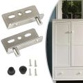 2pcs/4pcs Iron Right Angle Pivot Hinge Set For Wooden Doors  Furniture Cabinets Installation With Screws Plastic Covers. 