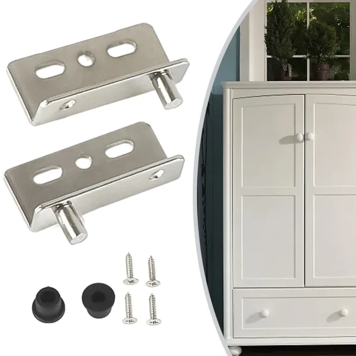 2pcs/4pcs%20Iron%20Right%20Angle%20Pivot%20Hinge%20Set%20For%20Wooden%20Doors%20%20Furniture%20Cabinets%20Installation%20With%20Screws%20Plastic%20Covers%20-%20Image%202