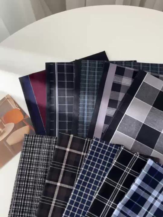 6 Packs of Men's Pure Cotton Plaid Handkerchiefs, Gentleman's Suit Flap Pocket Pants Squares, Thin Sweat Towels, Wedding and Holiday Supplies