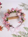 1 Super Sensens Department Simulation Flower Flower Seaside Resort Shooting Headdress Wreath. 