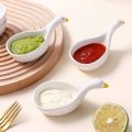 A lovely and cute swan shape ceramic seasoning dish, 40ml, soy sauce dish, chili dish, mustard dish, ketchup, salad sauce dish. 