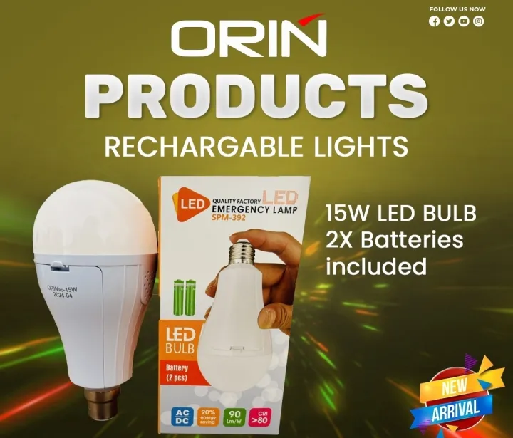 15w Recharging Led Light Bulb Original Double Battery | Daraz.lk