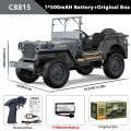 C8815 1/10 WILLYS 2.4G Rc Car 1941 4WD RTR Crawler Climbing Scale Military Truck Offroad Vehicle Adult Toys Gift For Kids. 