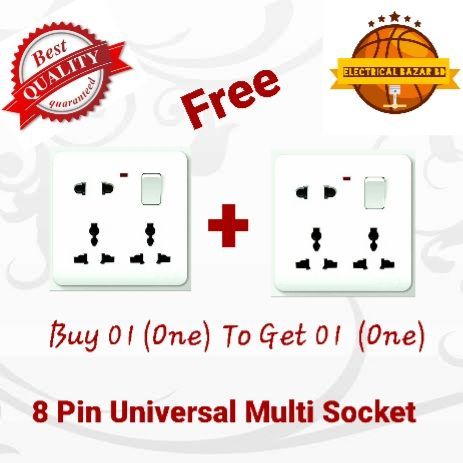 Multi Function Universal Wall Switch Socket - 8 Pin Universal Socket ...