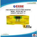 EXIDE SOLAR HYBRID IPS UPS MACHINE 1100VA 840 WATT FOR 12V SINGLE BATTERY FOR 5 FAN 10 LIGHTS.