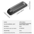 Solar Power Warning Light for Car Motorcycles LED Flashlight Indicator In-Night Caution Strobe Warning Light Running Lamp. 