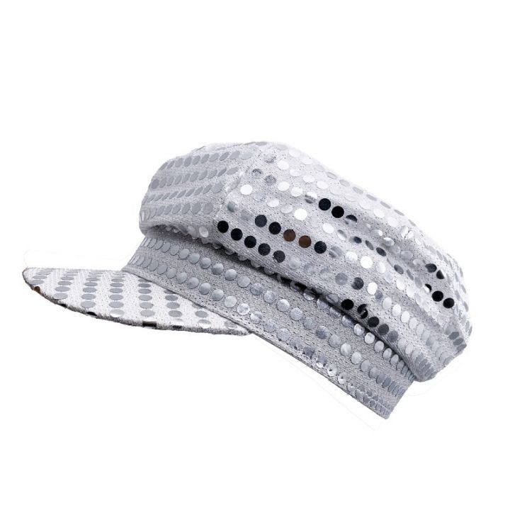 Glitter%20Sequin%20Hat%20Bling%20Costume%20Hat%20Retro%20Dress%20up%20Hat%20Beret%20Newsboy%20Cap%20Birthday%20Party%20Dance%20Hat%20Silver%20-%20Image%206