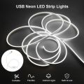 5V USB Touch LED Strip Lights 1-4m Neon Flexible Waterproof Light with Touch Sensor Switch for TV Backlight Bedroom Lighting.
