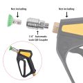 BEAR FORCE Pressure Washer Adapter, Stainless Steel 1/4" Automatic Lock QD Couplerfor High Pressure Spray Gun. 