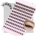 120 Pcs Fluffy Lash Clusters - Natural Look Wispy Eyelash Extensions for DIY at Home 8-14mm D Curl Individual Cluster Lashes. 