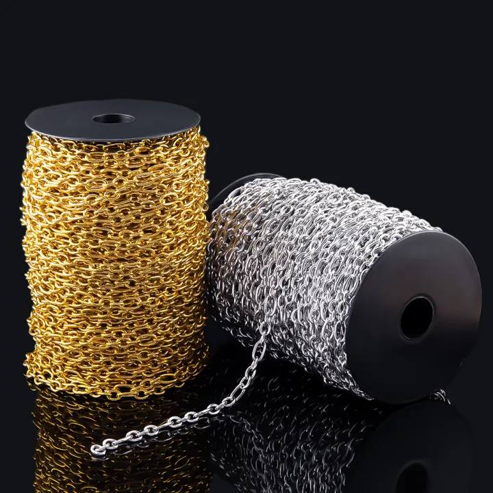 0.5Meter%201Meter%20Stainless%20Steel%20Round%20Cross%20Open%20Ring%20Chain%20for%20DIY%20Necklace%20Bracelet%20Jewelry%20Making%20Body%20Chain%20-%20Image%203