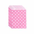 25 pcs Valentine's Day Bags 13x18cm, Red Heart Paper Treat Bags Small Favor Bags for Valentine's Party, Wedding, Birthday.
