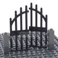 Marumine MOC Bricks Door 1x4x9 Arched Iron Gate Accessories Compatible 42448 City Street View House Buidling Blocks Castle Parts.
