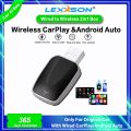 2 in 1 AI Box Mini Adapter Wired to Wireless Carplay&Android Auto Compatible with 99% of Cars Plug and Play WiFi Smart Dongle. 