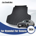 Car Trunk Mats For Hyundai Sonata 2024 Auto Interior Accessories Waterproof Custom Covers Parts Products Cargo Liner Rugs Pads.