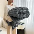 Soft & Delicate  Blanket Large Plush Ribbed Throw Warm Cozy Anti-Static Sofa Blanket Lightweight Bed Blanket Multi-Functional. 