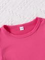Fuchsia Set + Crescent Mosque Print: Short-Sleeve Style—Wearing Ramadan Tenderness. 