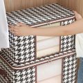 Visible Large Capacity Storage Box Portable Household Clothes Organizer With Handles Foldable Dustproof Quilt Zipper Container. 