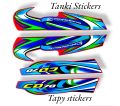 Bike Stickers CD 70 Tanki Tapa Waterproof Stickers/4 piece Tanki Tapa Stickers/Tanki tapa sticker 70cc with Multiple color/ bike stickers cd 70 full kit/Sticker for Tanki Tapa 70cc/Bike Decoration Accessories Model no (456). 