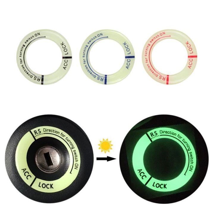 Night%20Luminous%20Car%20Ignition%20Key%20Ring%20Stickers%20Auto%20Motorcycle%203D%20Decals%20Decoration%20Key%20Fluorescent%20Circle%20-%20Image%203