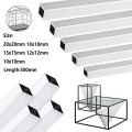 304 stainless steel square tube pipe Hollow square steel rod Small diameter rectangular tube 10x10/12x12/15x15/18x18/20x20mm. 