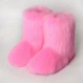 Y2K Fluffy Mid-calf Boots Winter Women Fashion Snow Boots Warm Cotton Shoes. 