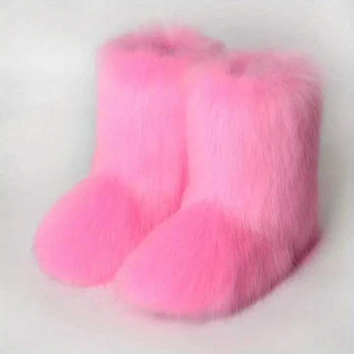 Y2K%20Fluffy%20Mid-calf%20Boots%20Winter%20Women%20Fashion%20Snow%20Boots%20Warm%20Cotton%20Shoes%20-%20Image%202