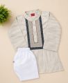 Eid special new bron baby panjabi set White colour baby panjabi. 