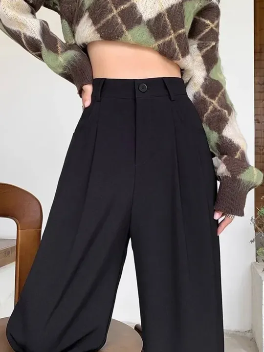 Women%20Fashion%20Suit%20Pants%20Lady%20Breathable%20Baggy%20High%20Waist%20Wide%20Leg%20Trousers%20Lady%20Straight%20Leg%20Gray%20Classic%20Office%20Long%20Pants%20-%20Image%202