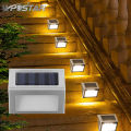 6 LED Solar Stair Lights Waterproof Outdoor Step Fence Lamp for Deck Path Garden Yard. 
