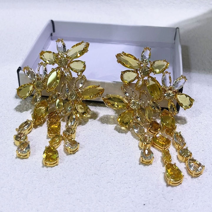 New%20Candy%20Collection%20Yellow%20Mixed%20Crystal%20Necklace%20Jewelry%20Set%20for%20Women%20Luxury%20Stackable%20Long%20Earrings%20Bracelet%20Romantic%20Gift%20-%20Image%203
