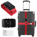 Cross Luggage Strap TSA Customs Lock Luggage Strap Adjustable Travel Suitcase Belt with ID Tag Anti-lost Baggage Packing Belt. 